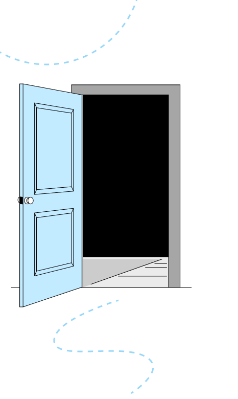 Open door illustration